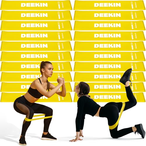 20 Pcs Resistance Bands Resistance Loop Exercise Bands Exercise Equipment Elastic Drap Ring for Women and Men Home Fitness, Gym, Yoga - color: Yellow, size: 25 Lbs