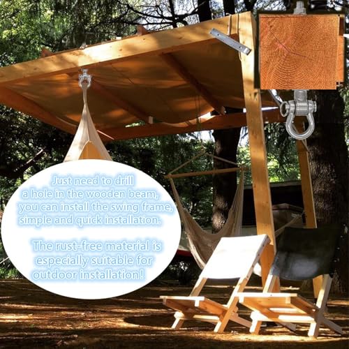4 Bearing Silent Heavy Duty Swing Hanger Permanent Anti-Rust 180° Swing, 1500 lb Capacity sandbag Yoga Swing Hammock Chair,11'' - size: 11'' 4Pack
