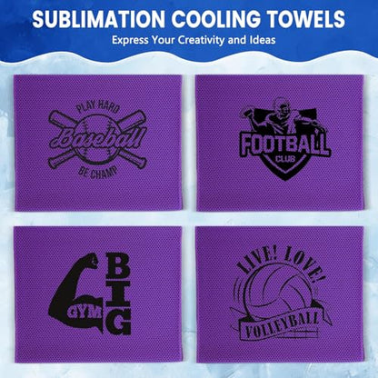 100 Pack Cooling Towels, 40"x12" Cooling Towels for Neck and Face Breathable Soft Chilly Sweat Rag Microfiber Sport Rags for Gym Yoga Golf Running - color: Purple