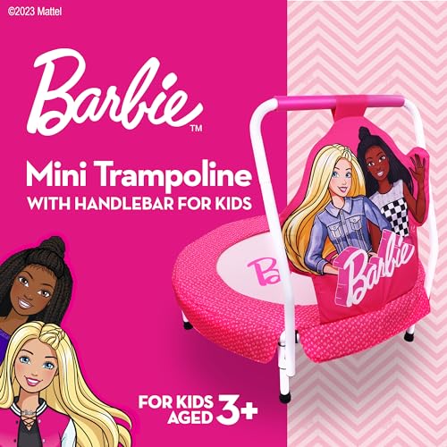 Capelli Sport - Barbie Hearts Indoor Mini Trampoline with Handle for Toddlers