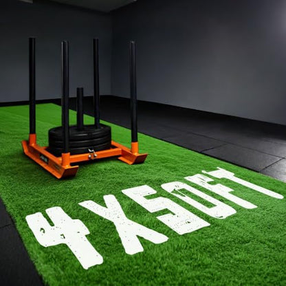 Yescom 4x50' Sled Turf Strips for Gym Artificial Grass Garage Home - size: 1.38"H-4'x50'(200Sq.Ft)