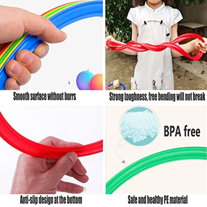 Hop Floor Hopscotch Ring Game, 10 Laps 10 Buckle Kids Balance Coordination Training Equipment, Improve Gross Motor Skills