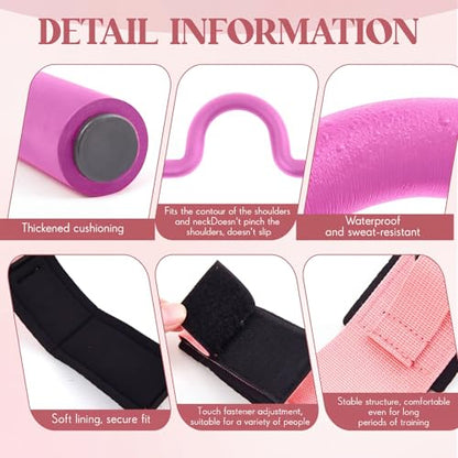 Gymnastics Training Equipment Set for Kids & Beginners, Shoulder Trainer with Adjustable Ankle Straps for Tumbling, Cheerleading, Dance, Handstand & Flexibility Training - color: Pink