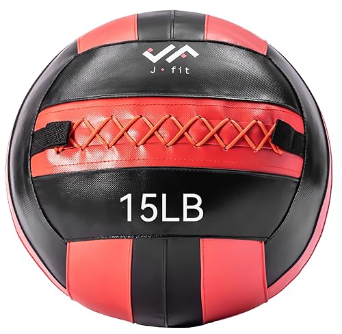 JFit Wall Ball – Premium Soft Weighted Exercise Ball for Strength, Conditioning, Gym & Home Workouts, 4-30 LB