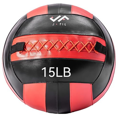 JFit Wall Ball – Premium Soft Weighted Exercise Ball for Strength, Conditioning, Gym & Home Workouts, 4-30 LB