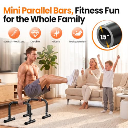RELIFE REBUILD YOUR LIFE Dip Bar for Home Gym Training 400LBS Parallel Bars - color: Black-03