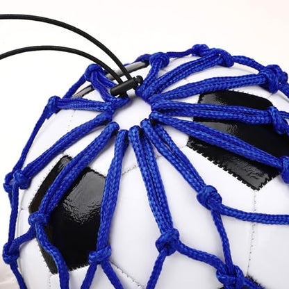 Football Kick Trainer, Soccer Return Trainer Net Fits Ball Size 3, 4, 5, Hands-Free Soccer Kick Throw Training Aid