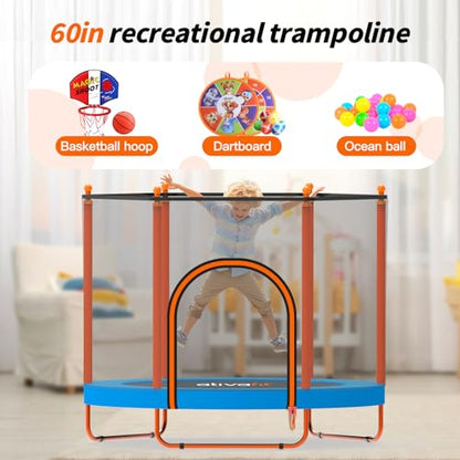 60inch rebounder trampoline for kids