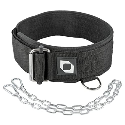 2-in-1 Multi Purpose Weight Lifting Belt & Weighted Dip Belt - Functional Exercise, Strength Training, Powerlifting, Deadlift, Squat, Olympic Lifts - Weighted Dips, Chin-ups, Pull-ups 100% Nylon - color: Black, size: Small