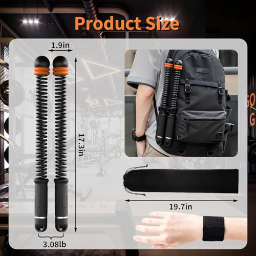 Weighted Ropeless Battle Ropes Adjustable Battle Ropes for Home Gym for Full Body Workout, HIIT and Low-Impact Aerobic Training Cardio Strength Training, Fitness Gift, Indoor Workout Equipment