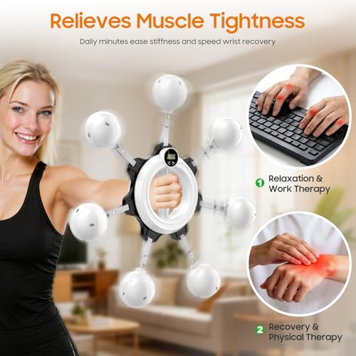 Forearm Trainer, Wrist Hand Exerciser Shoulder Reliever Ball Swing Arm Chest Upper Body Strength Workout Equipment for Men and Women Home Gym Workouts with 70-80LB Hand Grip Strengthener