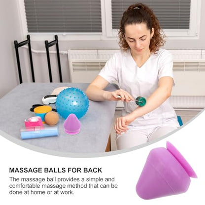 Beavorty 1Pcs Mountable Massage Ball Trigger Point Cone Massage Ball with Suction Cup Massager Wall Ball Massager Deep Tissue Massage Tool for Back Foot Neck Plantar Fasciiti-s Purple