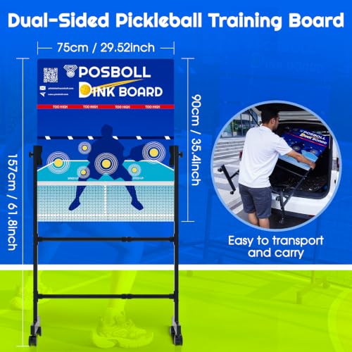 Pickleball Practice Board&Dink Rebounder with Stand,Pickleball Wall