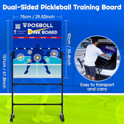 Pickleball Practice Board&Dink Rebounder with Stand,Pickleball Wall