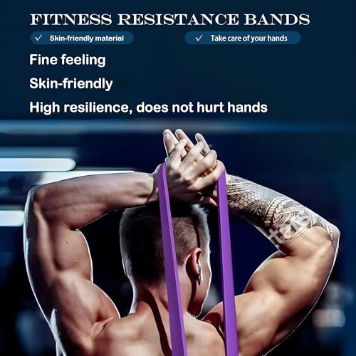 Pull Up Assistance Bands - Resistance Bands Set - Multi-Level Resistance, Fitness Band, Full Body Training, Suitable for Exercise and Physical Therapy Exercise Bands - color: purple