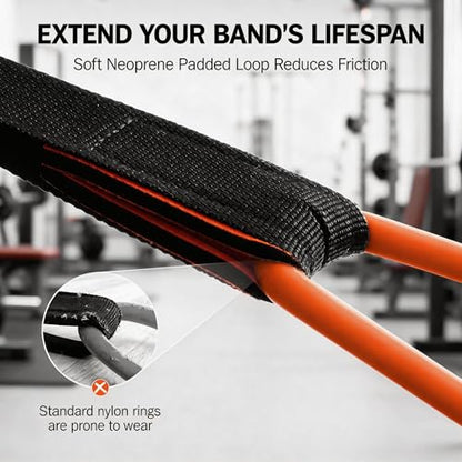 Door Anchor Strap for Resistance Bands, Padded Nylon Workout Door Anchor Fits Loop Bands & Exercise Tubes for Home Gym Physical Therapy