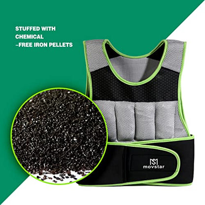 Adjustable Weighted Vest Women Men with Reflective Design 10lbs,20lbs Workout Vest for Strength Training, Walking, Jogging, Weightlifting, Running Men Women - size: 10lbs