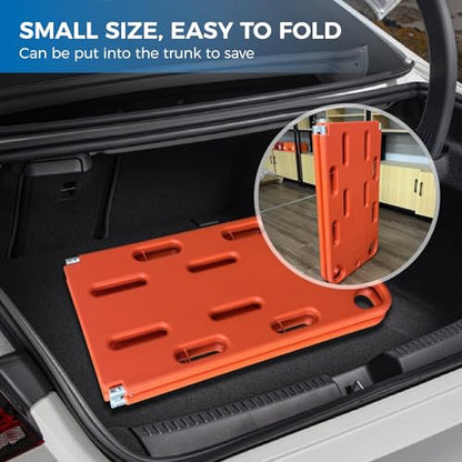 Portable Foldable Spine Board Stretcher for Emerncy, Water-Resistant Backboard for Patient Transport, Ideal for Ambulance, First Aid, and Mcal Use.