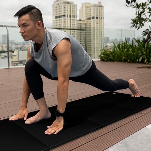 BalanceFrom All Purpose Extra Thick High Density Anti Tear Gymnastics Gym Folding Exercise Aerobics Mats