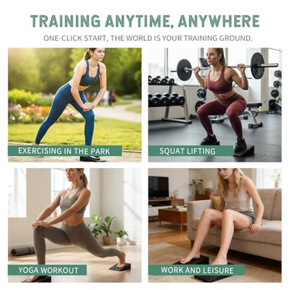 Squat Wedge Block Set of 3 - High-Density EPP Slant Board with 8.5° & 17° Stackable Angles - Deep-Groove Anti-Slip Surface for Calf Stretching, Physical Therapy & Ankle Mobility