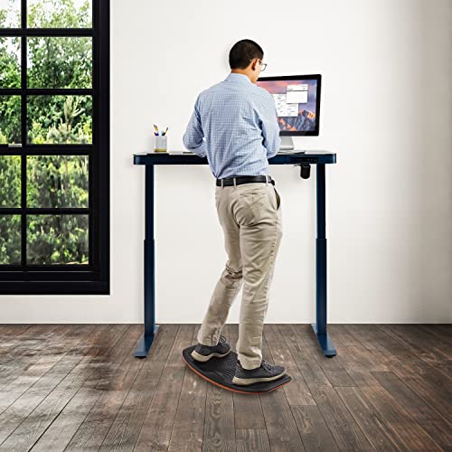 Seville Classics airLIFT Premium Anti Fatigue Wooden Balance Wobble Board Mat w/Massage Points, for Office Standing Desk, Home, Exercise, Therapy, Sports Training, Black, 25"W x 13"D - size: 25"