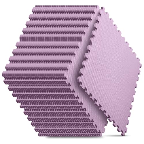 36 Pack Home Gym Mat, Puzzle Exercise Mat, EVA Interlocking Foam Floor Tiles for Home Workout Equipment and Kids' Play Areas - Blue, 24 in x 24 in x ½ in - (Pink, 36 Pack (144 sq ft)) - color: Pink, size: 36 Pack(144 SF)