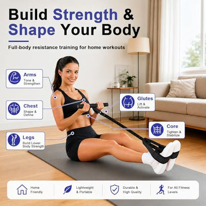 6-Tube Elastic Yoga Pedal Puller Resistance Band