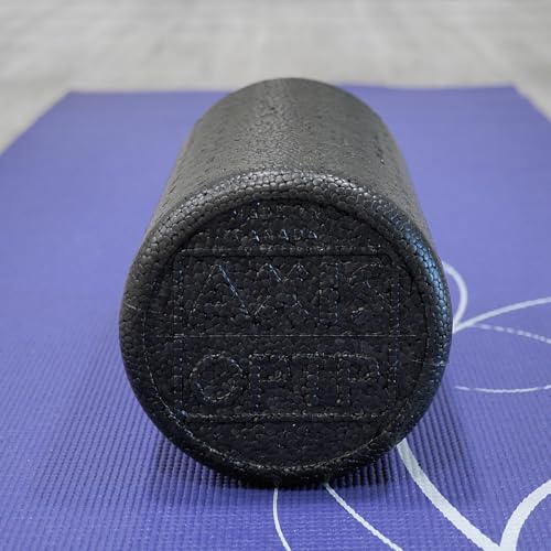 OPTP AXIS Firm Density Foam Roller – Round, Black, 12"L X 6" - color: Black - 12" X 6" Round