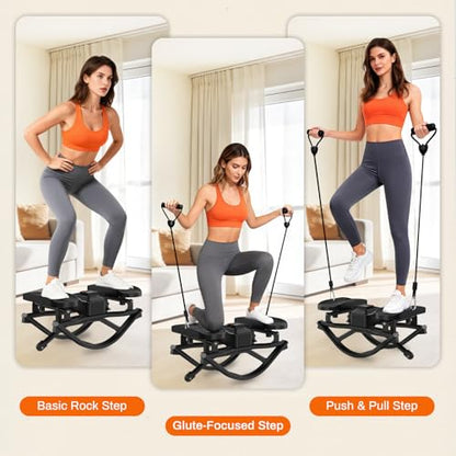 ERGOLIFE Rock Stepper Side to Side, Rocking Stair Stepper for Exercise at Home, Full Body Workout & Low-Impact Balance Board, Quiet Fully Assembled Cardio Fitness Equipment with 330 LBS Capacity