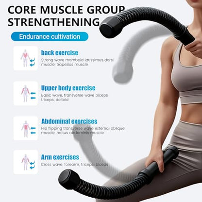 Cordless Battle Rope, Ropeless Training Rope, Heavy Duty Cordless Battle Rope, Heavy Duty Portable Cordless Battle Ropes for Home Gym,Strength Training, Arm Toning & Functional Fitness