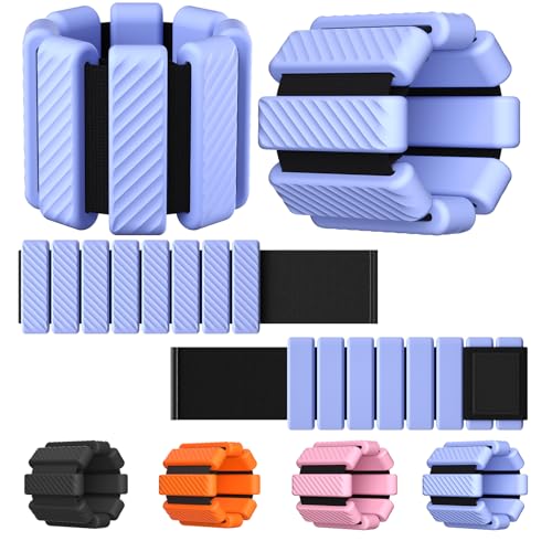 Wrist & Ankle Weights for Women, Wearable Strong Arm & Leg Weights Set of 2(1Lbs Each), Adjustable Ankle Weights for Walking, Yoga, Dance, Barre,Gym,Exercise,Pilates,Walking Running - color: Light Blue