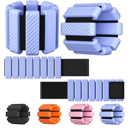 Wrist & Ankle Weights for Women, Wearable Strong Arm & Leg Weights Set of 2(1Lbs Each), Adjustable Ankle Weights for Walking, Yoga, Dance, Barre,Gym,Exercise,Pilates,Walking Running - color: Light Blue