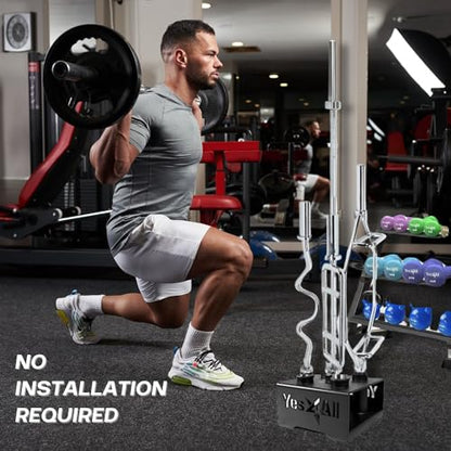 Yes4All Vertical Storage Rack, Home Gym Organizer, Barbell & Dumbbell Rack for 2-inch Olympic & Curl Bars - color: C. Black