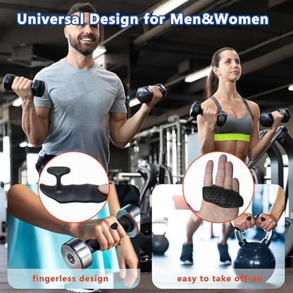 Silicone Gym Grips for Weight Lifting,Workout Gloves for Women Men Alternative,Anti Slip Gym Workout Grip,Rubber Gym Hand Grips-Weightlifting Grips Pad for Barbell,Pull Up,Ryptfit,Training