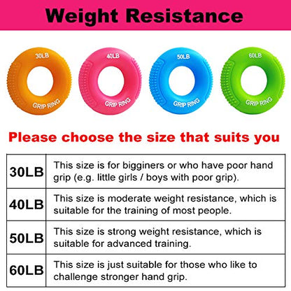 Boaton Hand Grips for Gym, Weightlifting, Pull-ups, Rock Climbing - Boys and Girls - color: 40LB-rose red
