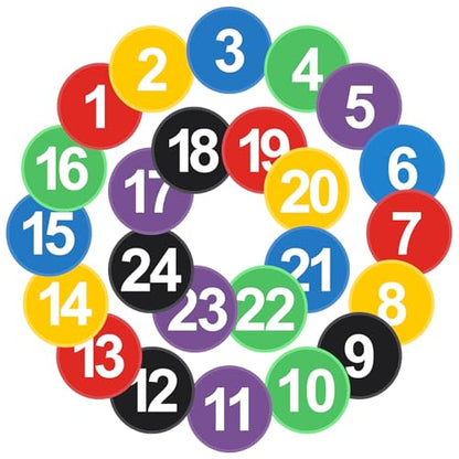 24 Pack Spot Markers Non Slip Rubber Agility Markers Flat Field Cones Floor Dots for Soccer Basketball Sports Speed Agility Training and Drills（7.6 Inch）