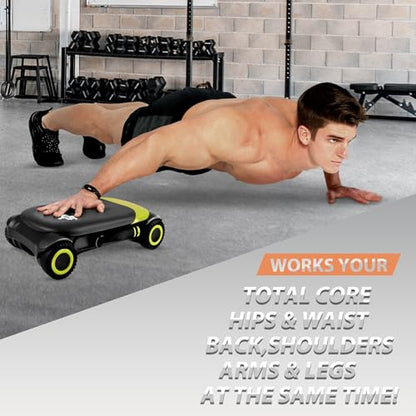 WONDER CORE Pro Max Workout Equipment 4-in-1 Exercise Equipment + WONDER CORE Slide Fit Ab Roller for Core Wokrout