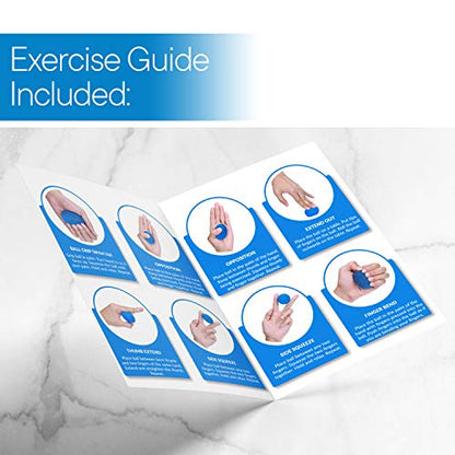 RMS 4-Pack Hand Exercise Balls - Physical & Occupational Therapy Kit