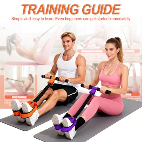 2026 Upgrade Pedal Resistance Bands with Handle - Multifunction Thickened Latex Tubes Foot Pedal Resistance Band - Fashion Puller Sit Up Equipment for Men Women for Full Body Exercise - 75LBS