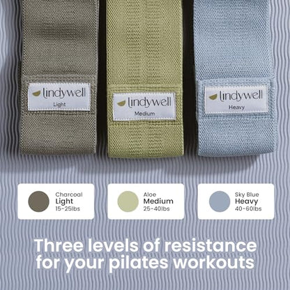 Lindywell Ultimate Exercise Bands for Men & Women, Toned Glutes, Strength - style: Fabric Band Set