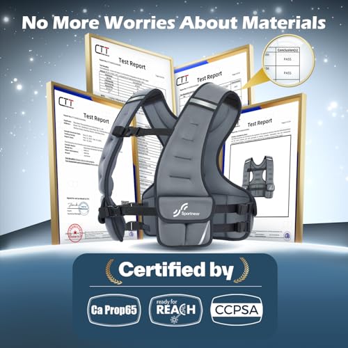 Sportneer Adjustable Weighted Vest Woman: 6-10lb/10-18lb Weighted Vests - color: Gray, size: 10-18 lbs