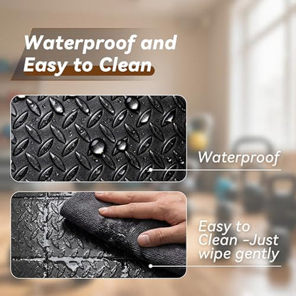 Walking Pad Mat for Carpet - 0.25" Thick Foldable Treadmill Mat - size: 55"L x 23.6"W x 0.3"Th