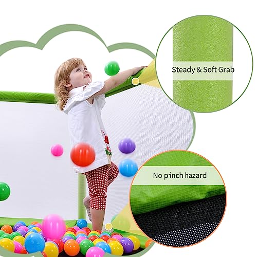 Trampoline, Portable Foldable Trampoline in-Home Mini Rebounder with Adjustable Handle, Exercise Trampoline for Adults, 40" Max Load 330lbs (Green)