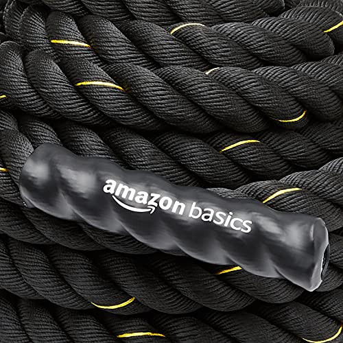 Amazon Basics Battle Rope for Home Gym Workout, Exercise Training Equipment - style: 2 Inch x 30 Feet