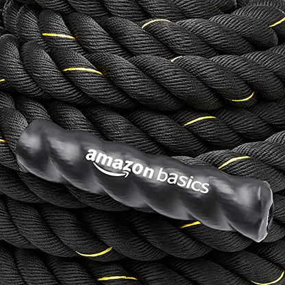 Amazon Basics Battle Rope for Home Gym Workout, Exercise Training Equipment - style: 2 Inch x 30 Feet
