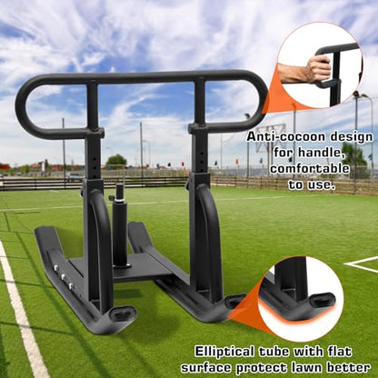 Weight Sled, Fitness Sled, Fitness Strength Training Sled,Adjustable Height Weight Training Sled,Heavy Duty Workout Sled for Building Muscle and Explosive Strength for 1" and 2" Weight Plates