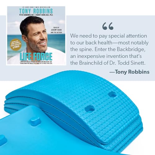 Adjustable Lower & Upper Back Stretcher For Lumbar Support, Spine Alignment & Back Pain Relief By Renowned Kinesiologist Dr. Todd Sinett