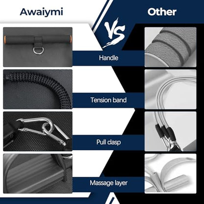Pedal Resistance Band, Exercise Bands with Handles, Elastic Sit Up Pull Rope, Workout Equipment for Physical Therapy, Home Fitness, Strength Training