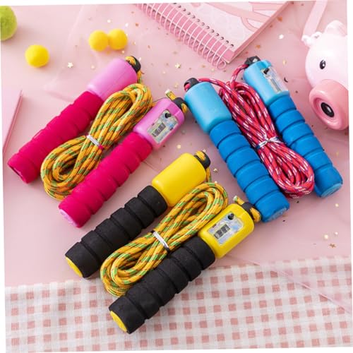 Abaodam 2pcs Automatic Counting Jump Rope with Digital Counter Skipping Rope for Fitness Workout Gym Training Game Random Color Random Color