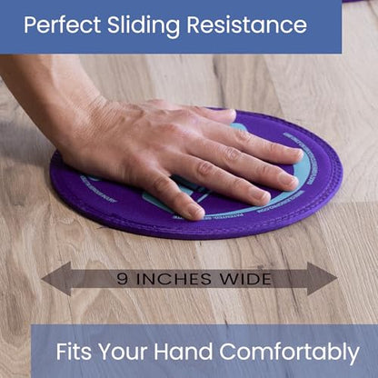 Gliding Exercise Discs: Club Pack for Hardwood Floors (25 Pair, Purple) Workout Sliders in Bulk